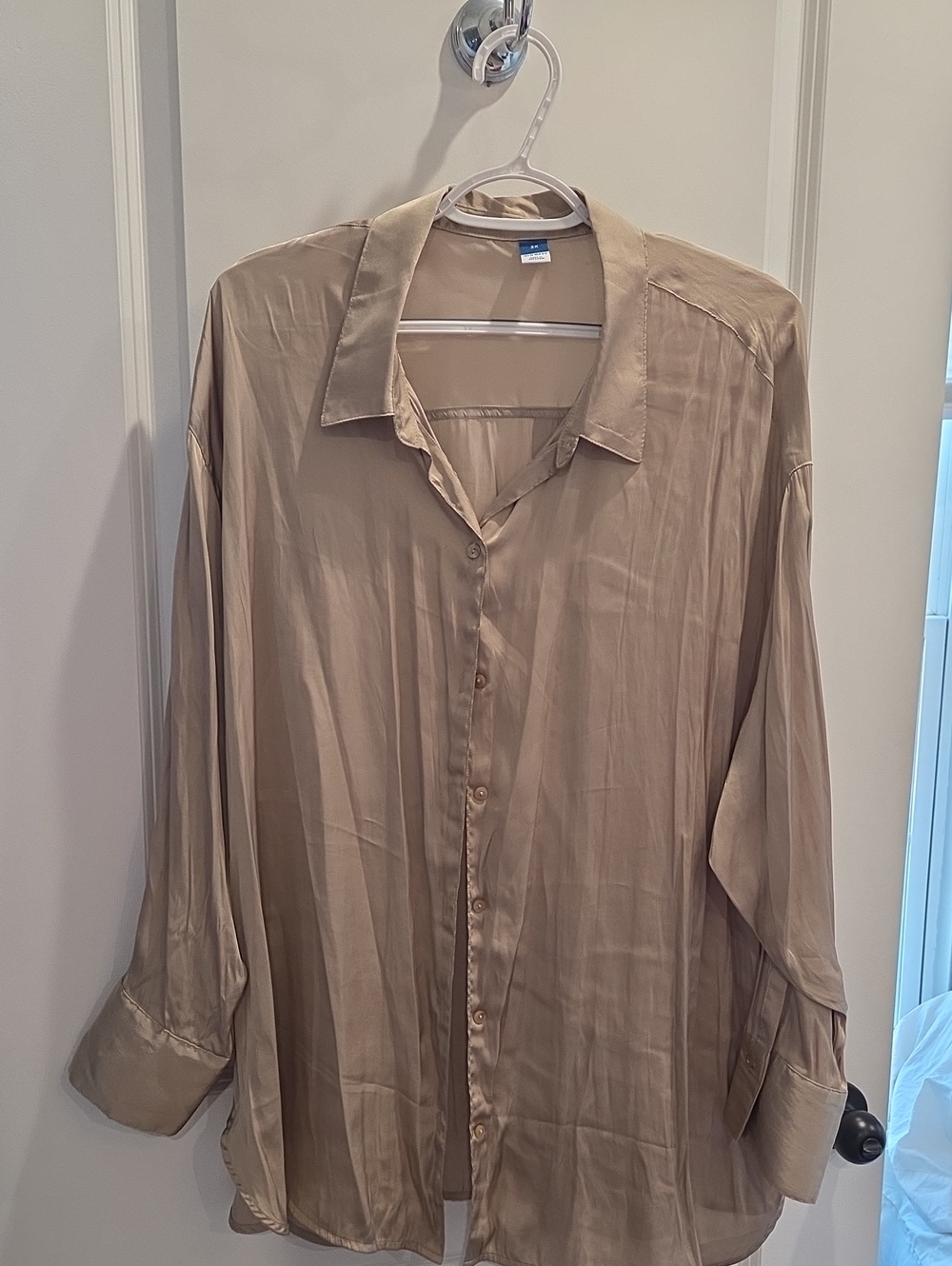 Old Navy Men's Gold Sheen Button-Down Shirt